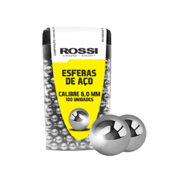 ESFERA DE AÇO 6MM ROSSI (100 UNIDADES)