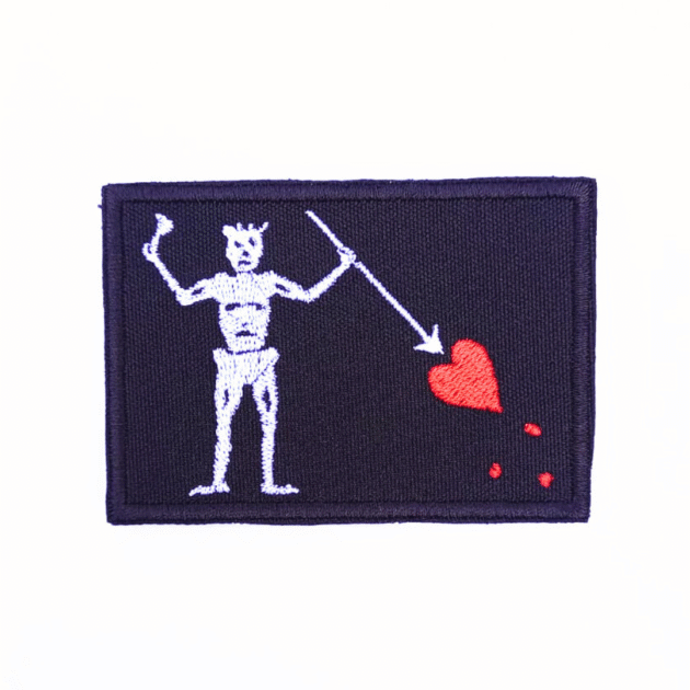 PATCH BORDADO BARBA NEGRA 8,5X6 CM