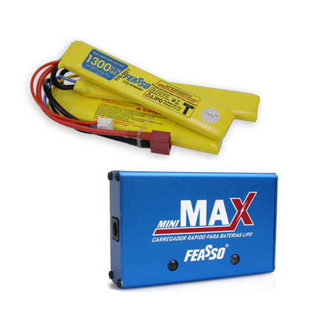 Kit de upgrade bateria FFB-022T+ carregador LIPO 11,1v