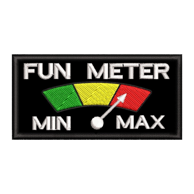 PATCH BORDADO FUN METER 8,5 X 4,5 CM